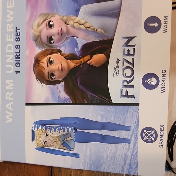 ClimateRight by Cuddl Duds Frozen Girls Thermal Set Size Medium 8/10 - Picture 2 of 10